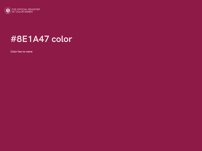 #8E1A47 color image