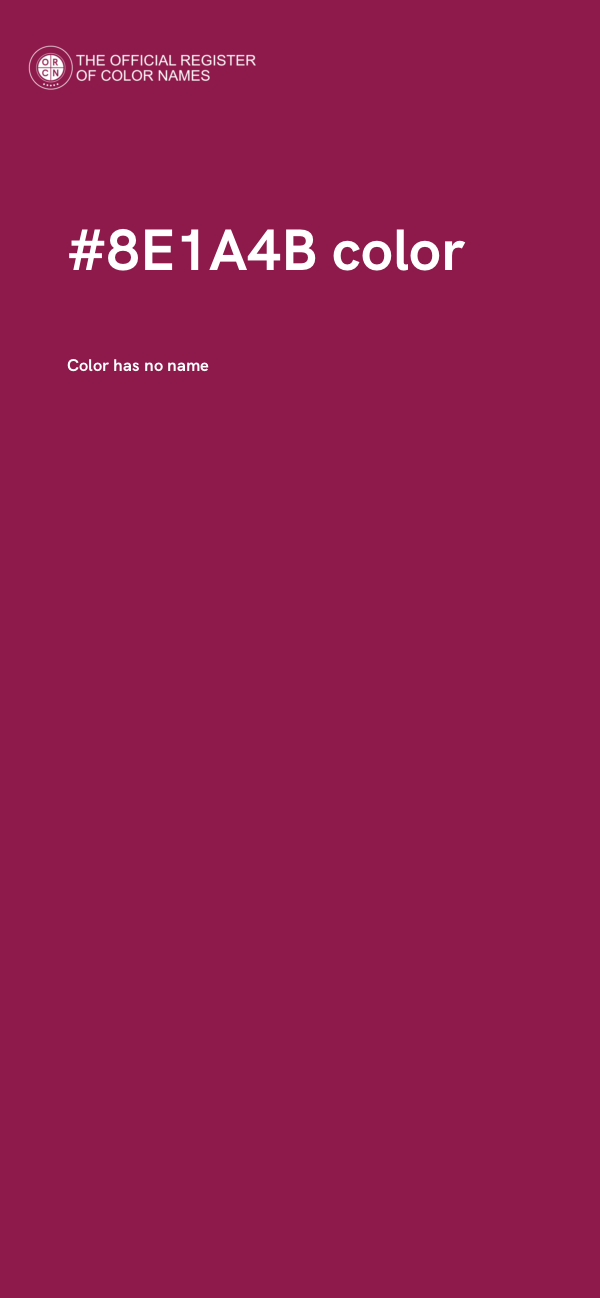 #8E1A4B color image