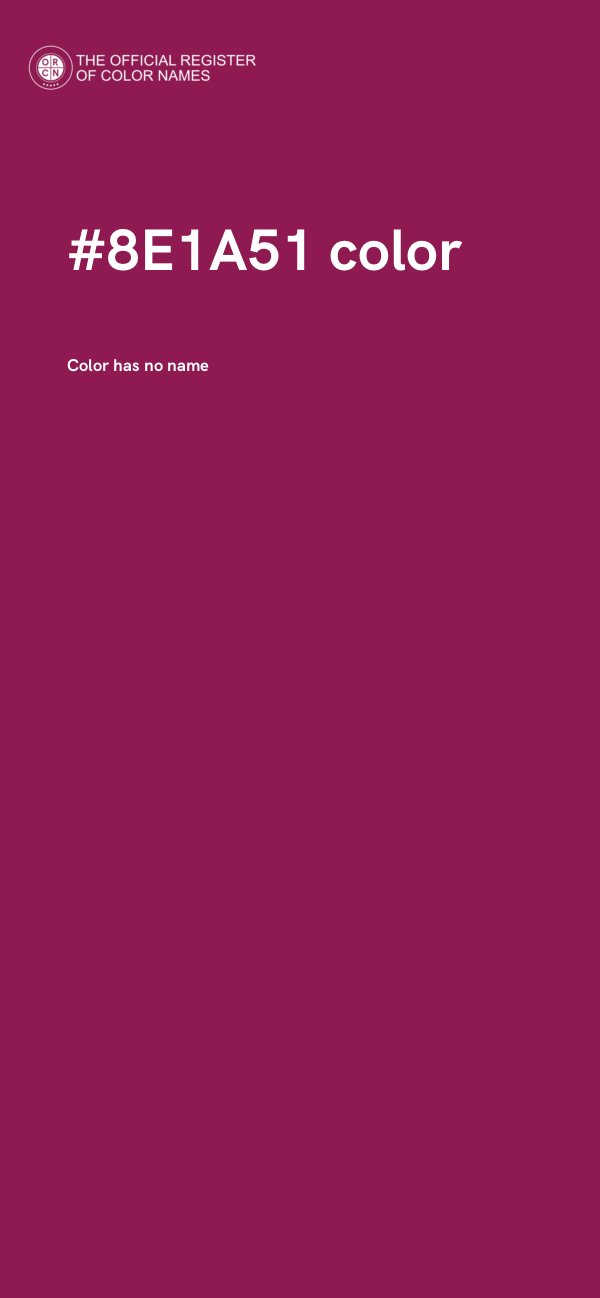 #8E1A51 color image