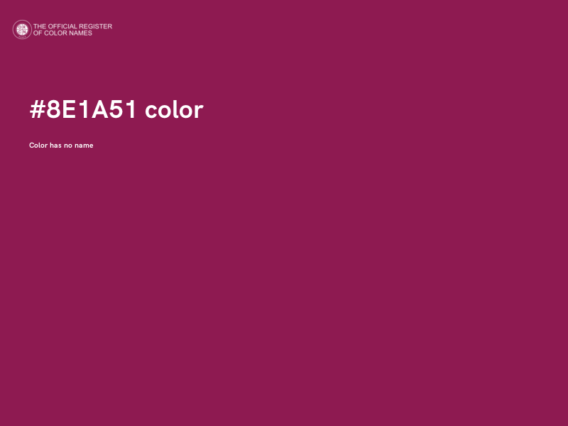 #8E1A51 color image