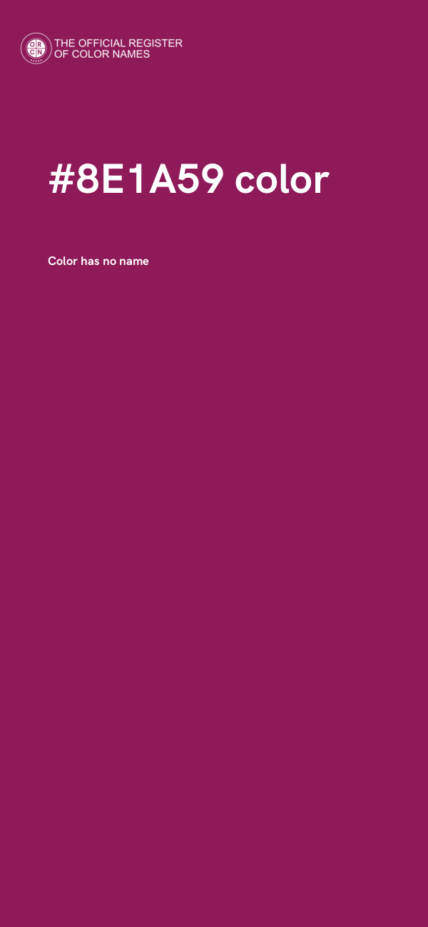 #8E1A59 color image