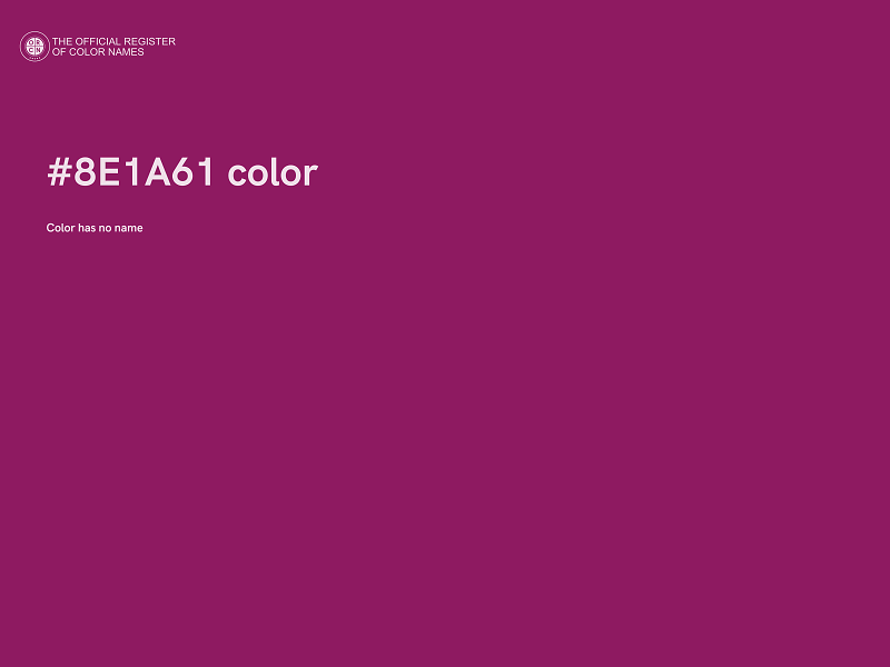 #8E1A61 color image