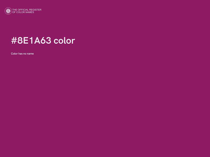 #8E1A63 color image