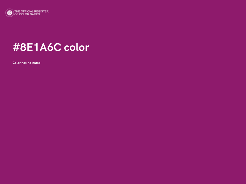 #8E1A6C color image