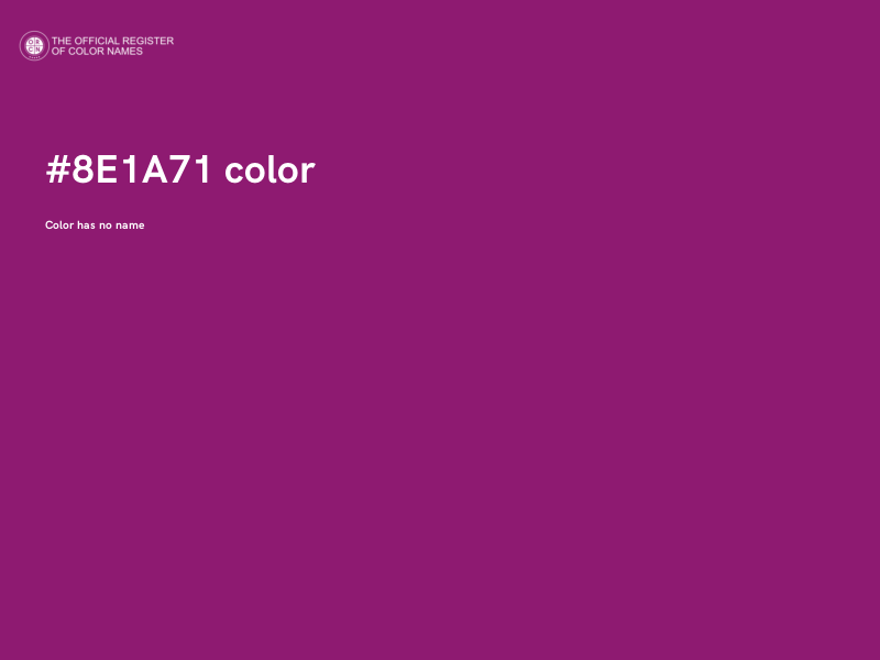 #8E1A71 color image