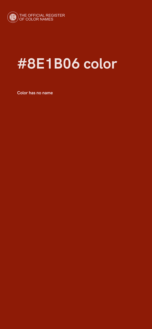 #8E1B06 color image