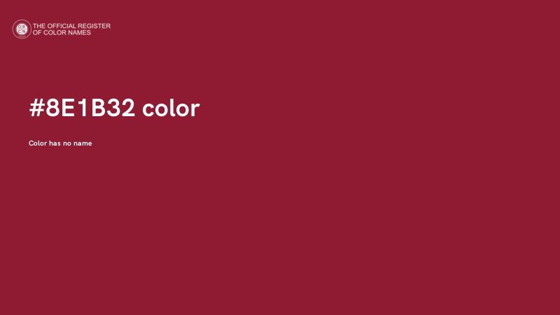 #8E1B32 color image