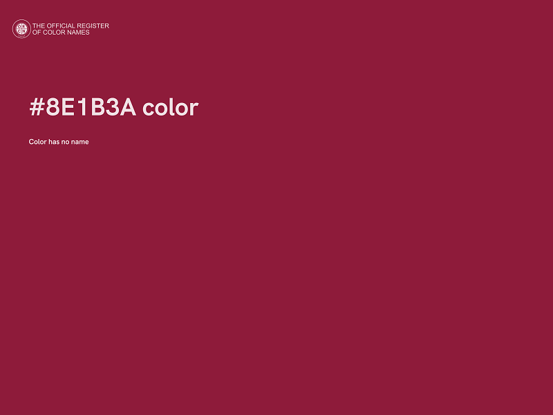 #8E1B3A color image