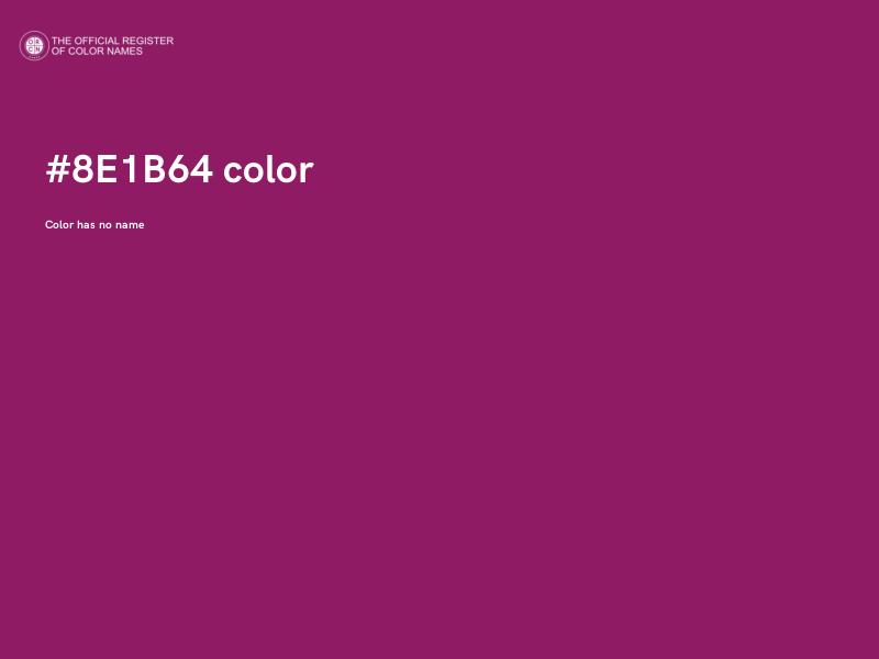#8E1B64 color image