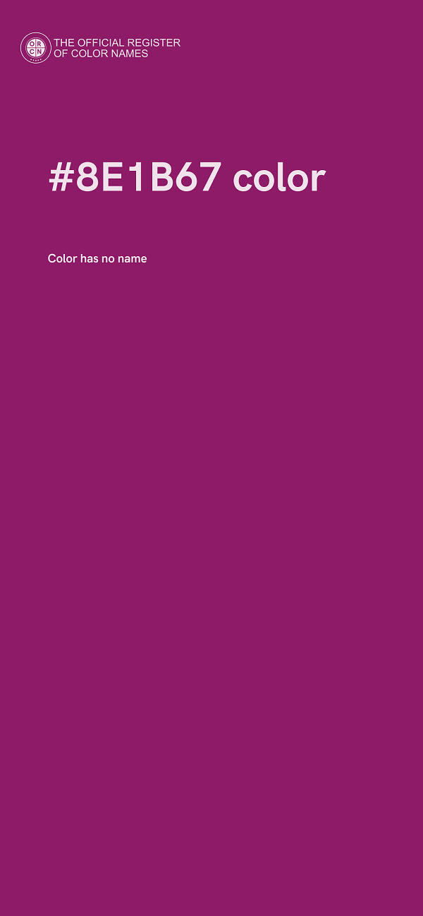 #8E1B67 color image
