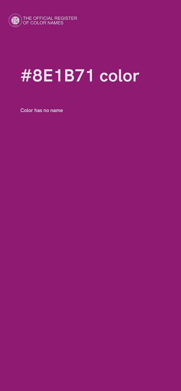 #8E1B71 color image