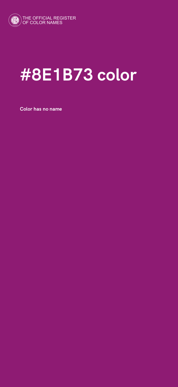 #8E1B73 color image