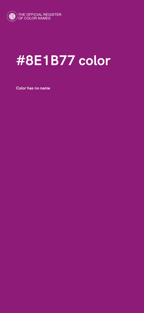 #8E1B77 color image