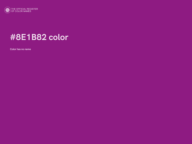 #8E1B82 color image