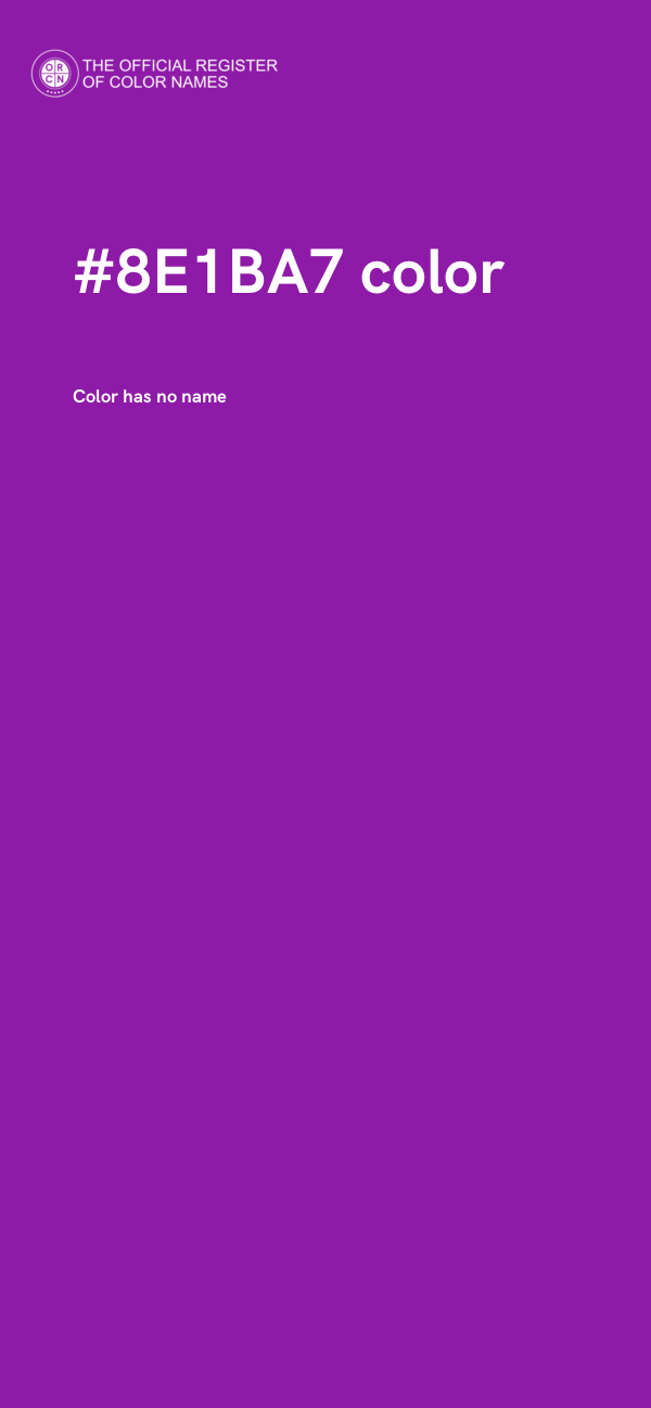 #8E1BA7 color image