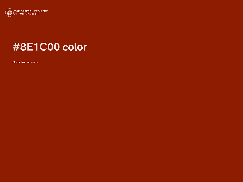 #8E1C00 color image