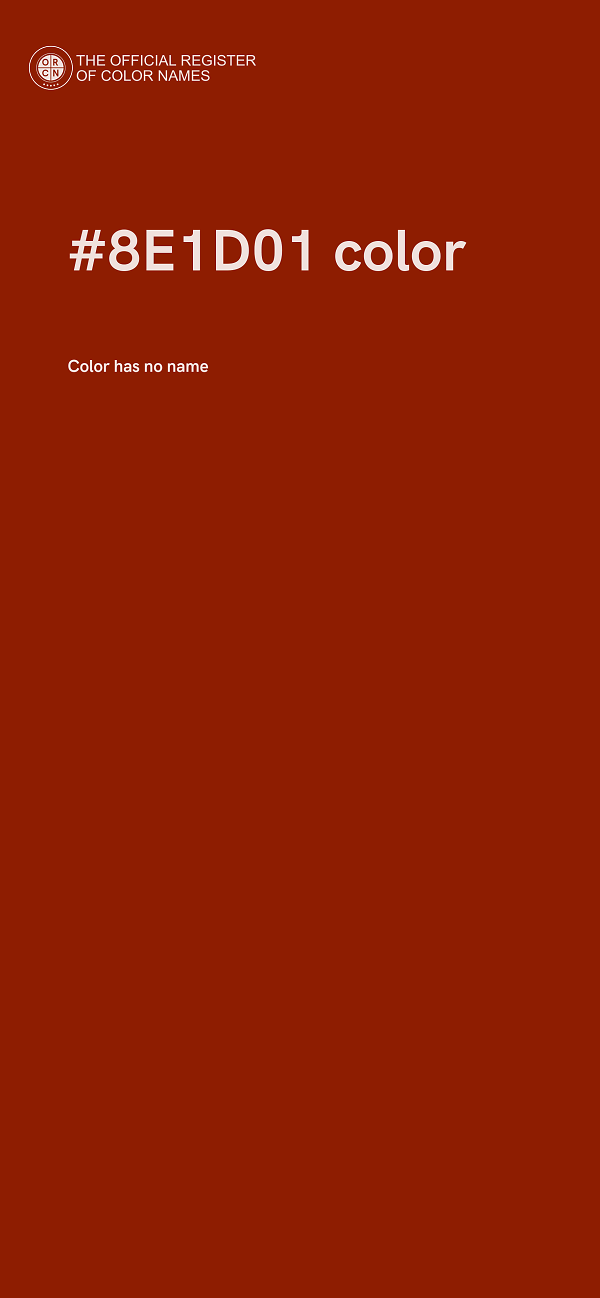 #8E1D01 color image