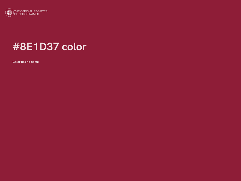 #8E1D37 color image