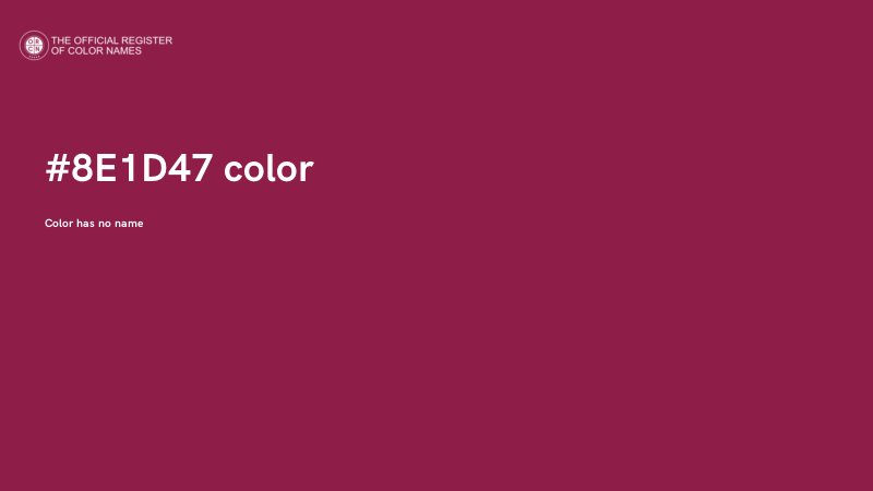 #8E1D47 color image