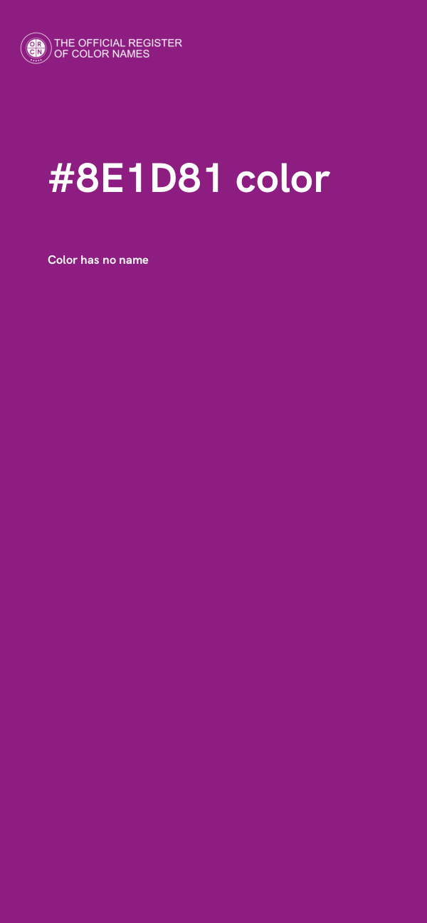 #8E1D81 color image