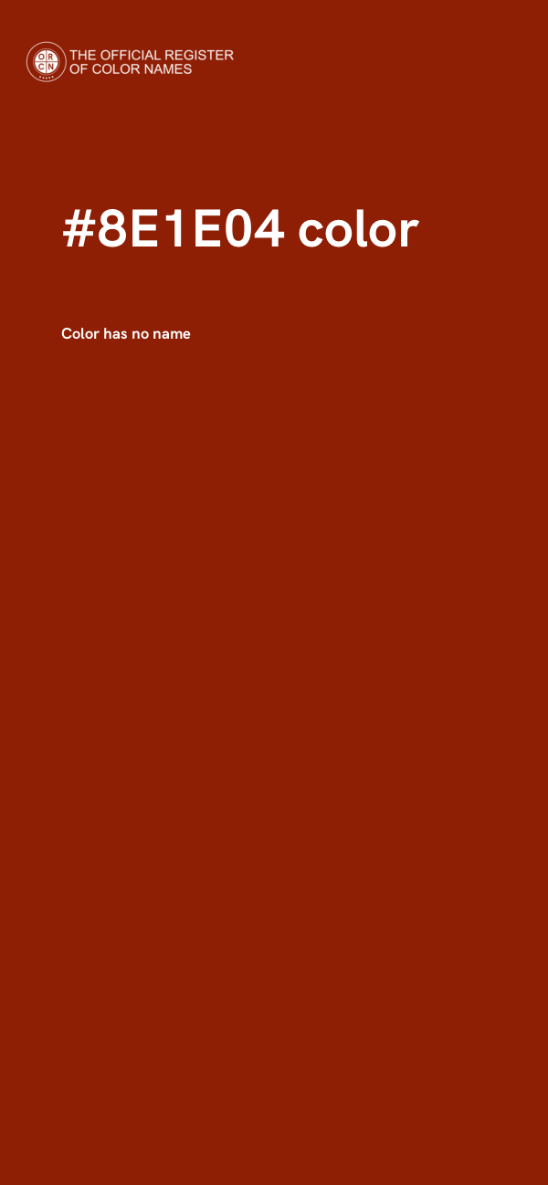 #8E1E04 color image