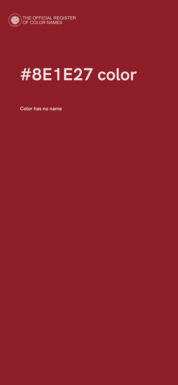 #8E1E27 color image