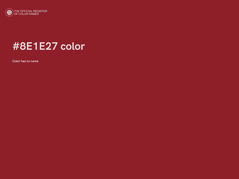 #8E1E27 color image