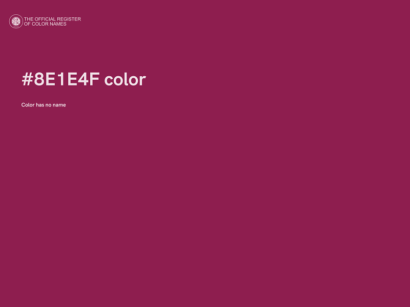 #8E1E4F color image