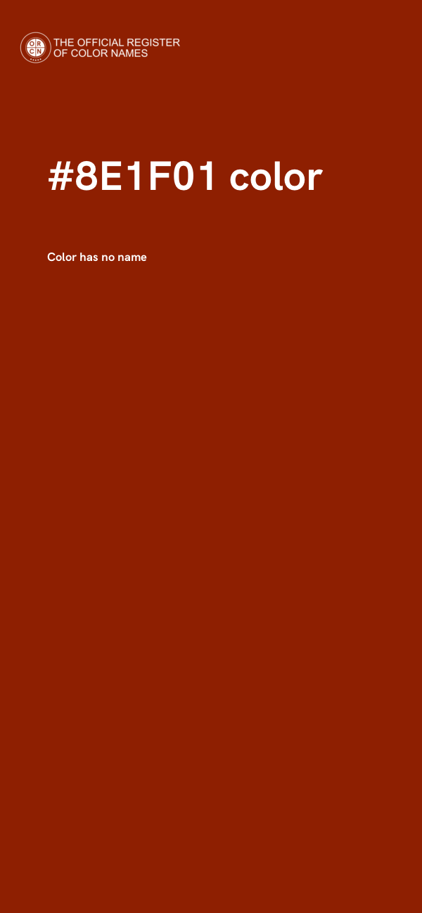 #8E1F01 color image