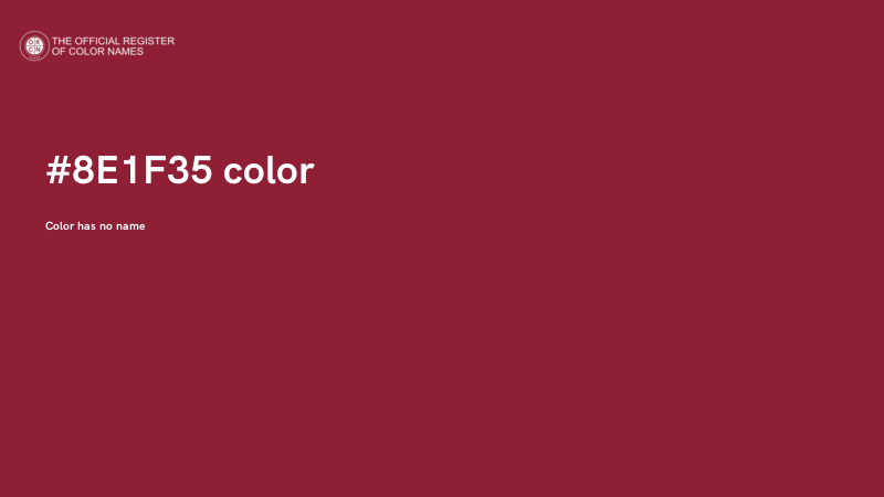 #8E1F35 color image