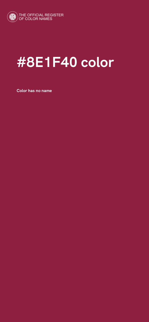 #8E1F40 color image