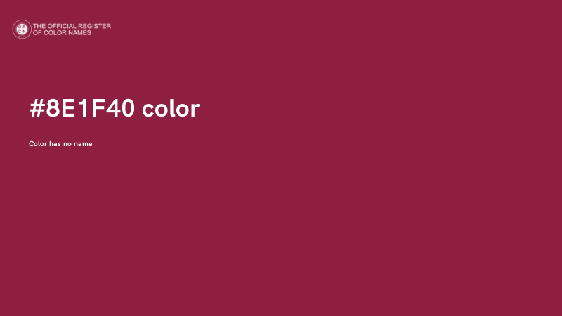 #8E1F40 color image