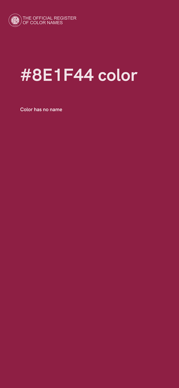 #8E1F44 color image