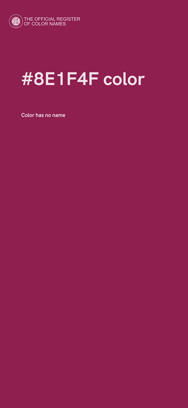 #8E1F4F color image