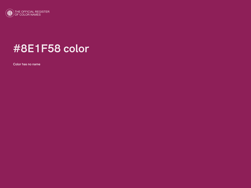 #8E1F58 color image