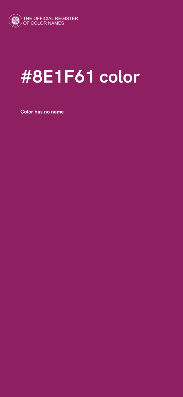 #8E1F61 color image