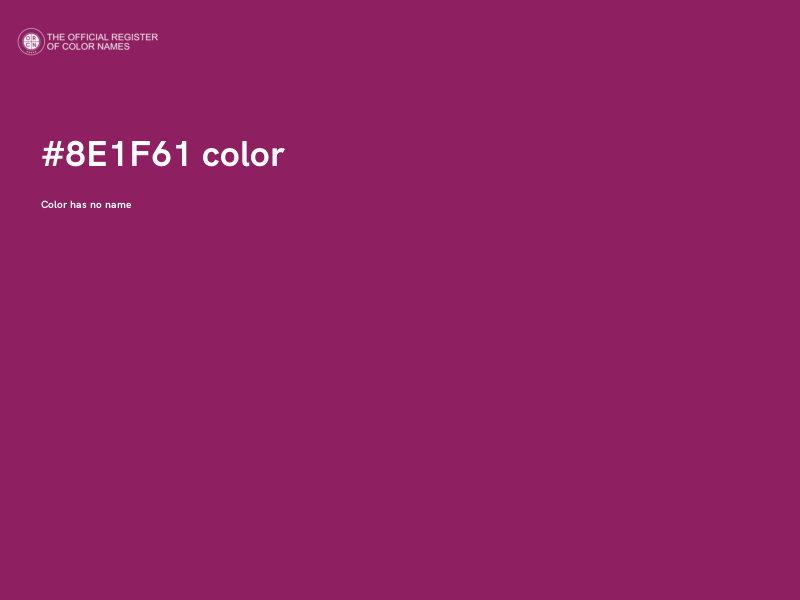 #8E1F61 color image