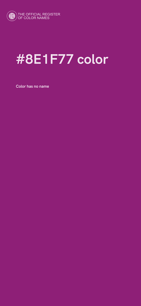 #8E1F77 color image