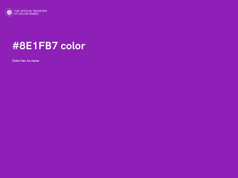 #8E1FB7 color image
