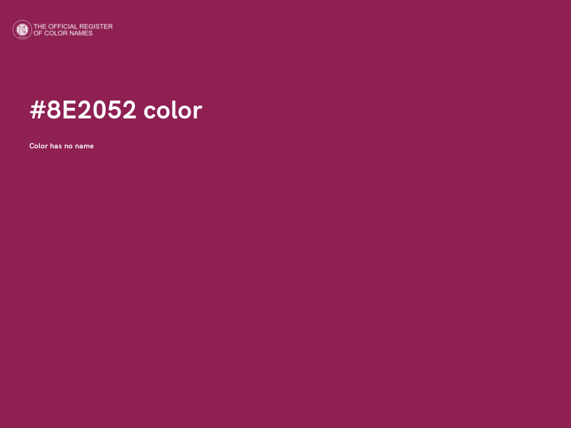 #8E2052 color image
