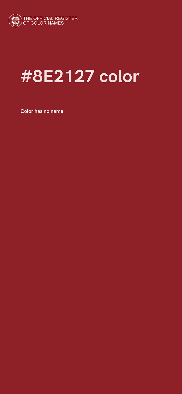 #8E2127 color image
