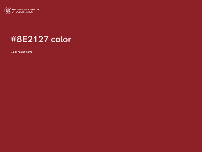 #8E2127 color image