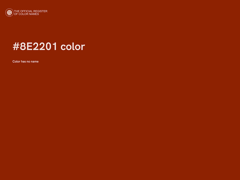 #8E2201 color image