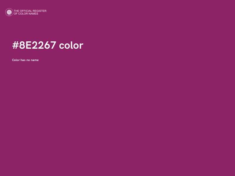 #8E2267 color image