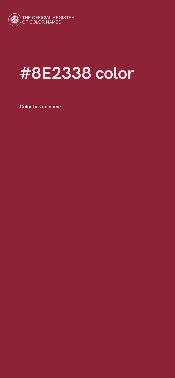#8E2338 color image