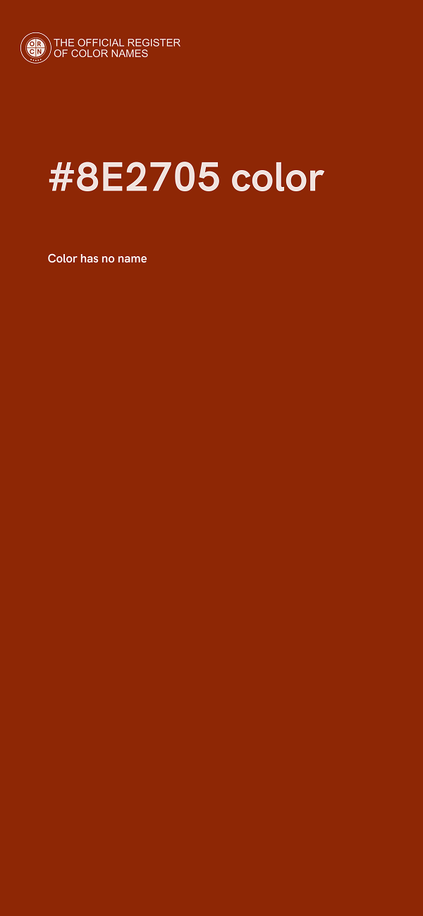 #8E2705 color image