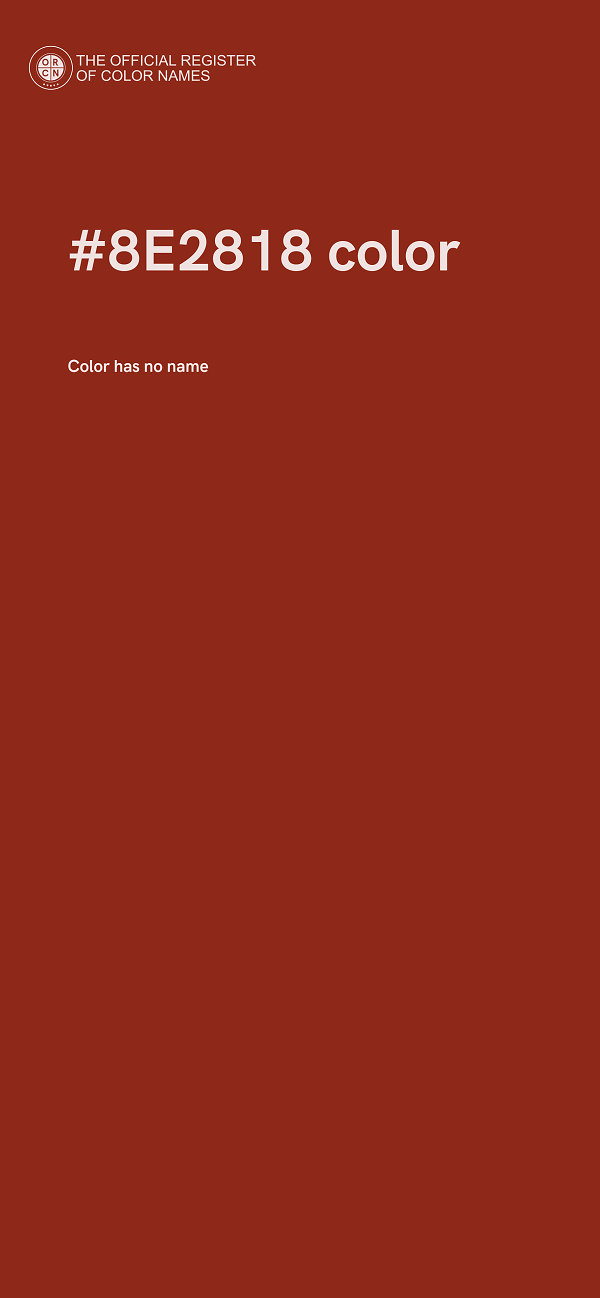 #8E2818 color image