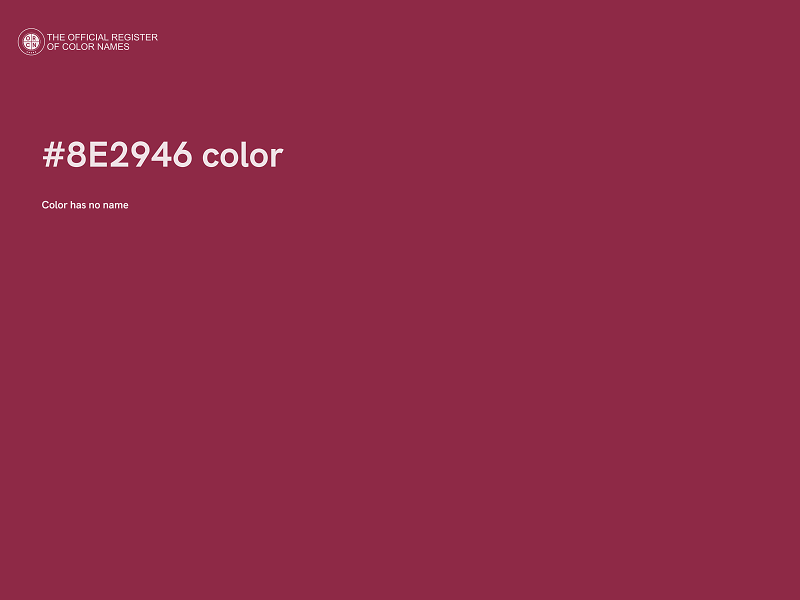 #8E2946 color image