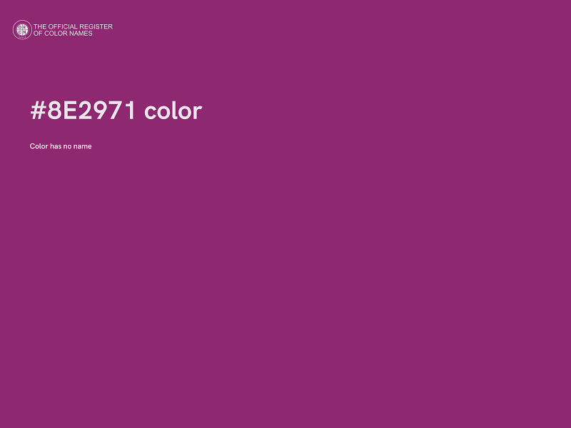 #8E2971 color image