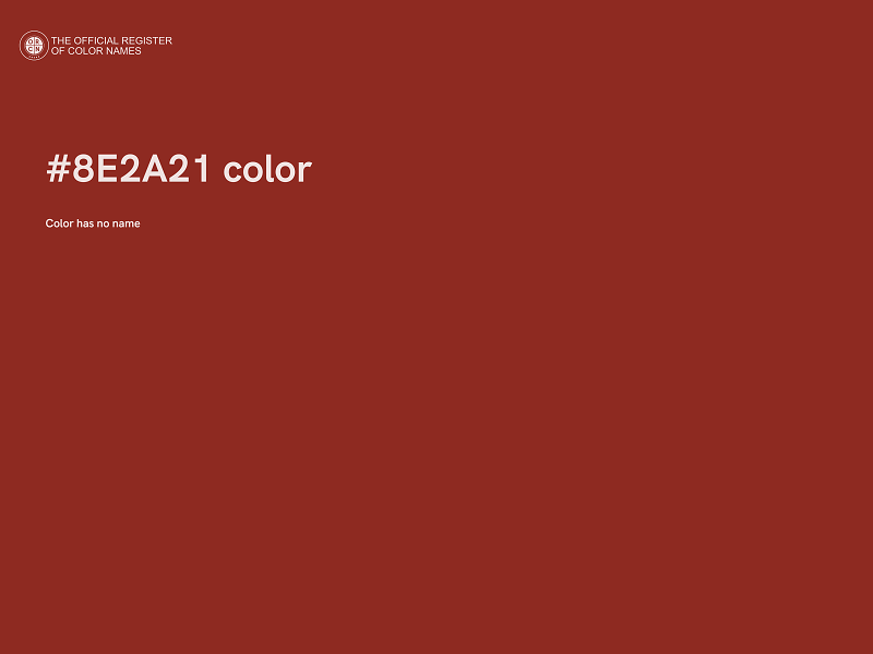 #8E2A21 color image